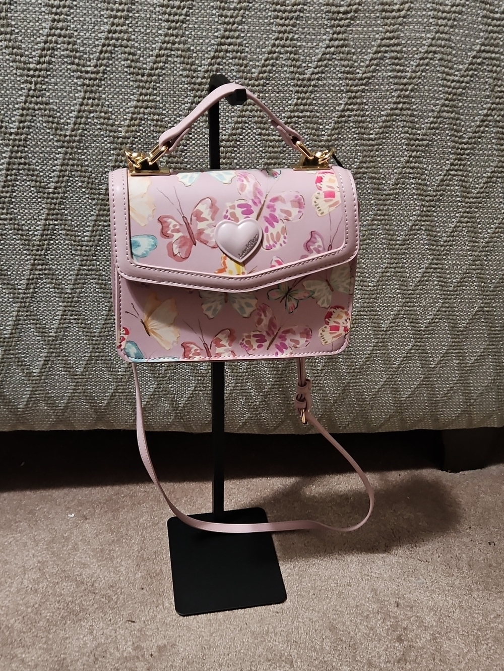 Luv Betsey By Betsey Johnson LBCLOVER Pink Butterfly Crossbody Purse